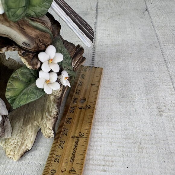 Vintage Masterpiece By Homco MOCKINGBIRD & CHICK Mother Baby Porcelain Figurine - Picture 11 of 16